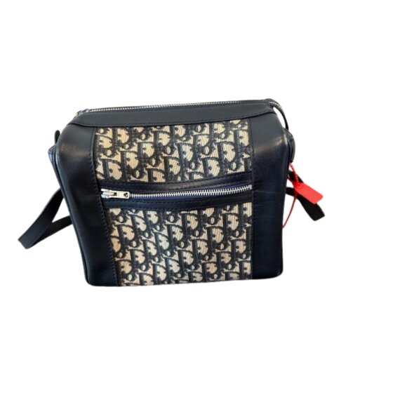 Christian Dior Trotter Canvas Shoulder Bag Black Vintage Authentic - Picture 2 of 11